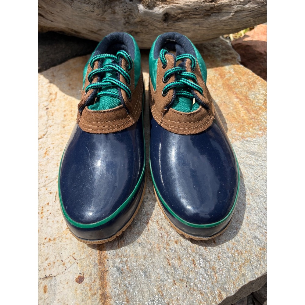 North Woods Womens Navy Blue Green Duck Boots Thermolite Insulated Size 9 - Picture 2 of 8